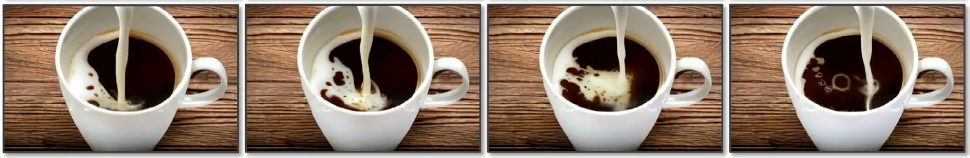 高质量生成的牛奶滴入一杯咖啡 来源：Blattmann 等，2023