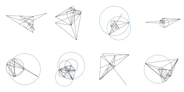 图 3: AlphaGeometry 生成的合成数据的视觉展示。