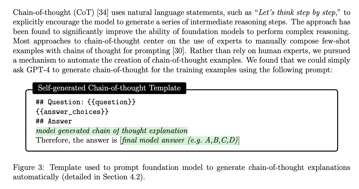 图 3：用来自动提示基础模型生成思考链解释的模板